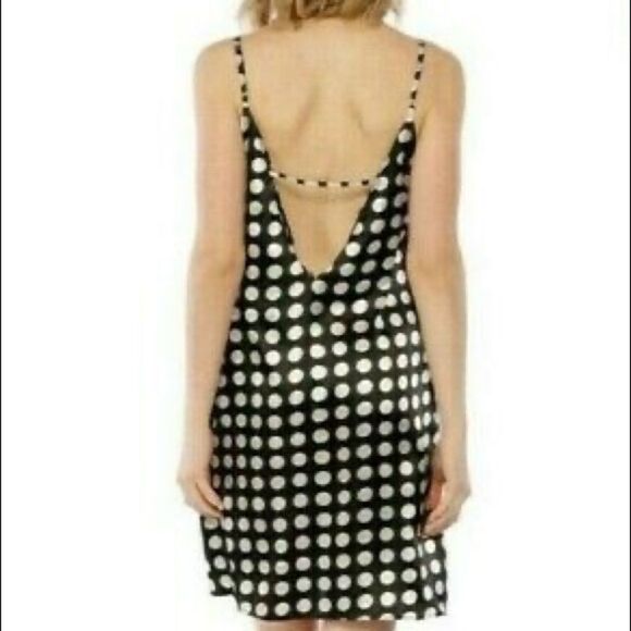 Walter baker effie polka dot sleeveless v-Neck tank slip dress size medium - Picture 3 of 14